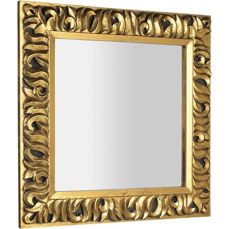 Sapho Spiegel - Spiegel Zeegreas in Rahmen, 90x90 cm, gold IN416