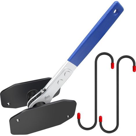 Outil pour étrier de frein, compresseur de piston d'étrier avec 2 crochets d'étrier robustes, système de cliquet universel 360° 4 en 1 pour la réparation des freins à disque de voiture (1/4)