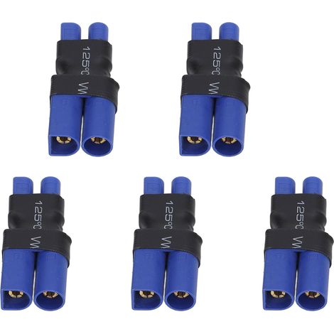 5 connecteurs adaptateurs femelle EC3 vers mâle EC5 universels sans fil pour batteries Lipo RC, pour voiture et avion modèle réduit (1/5)