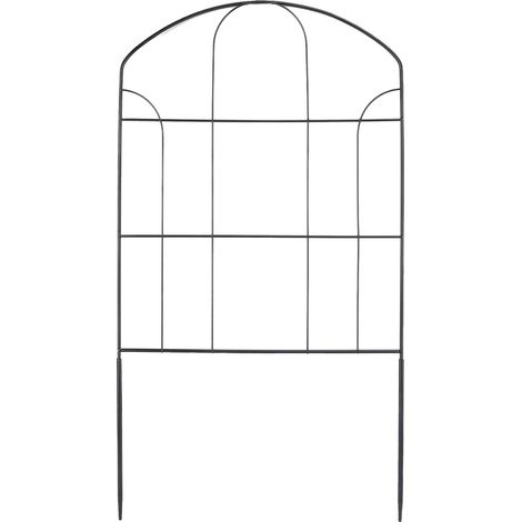 Clôture décorative de jardin, bordure de clôture en fil de fer, panneau de clôture en fil métallique, piquets de sol pour chiens et lapins, bordure de parterre de fleurs (1/5)