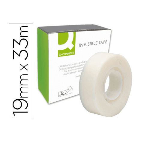 Cinta adhesiva Q-connect 33 mt x 19 mm  Transparente