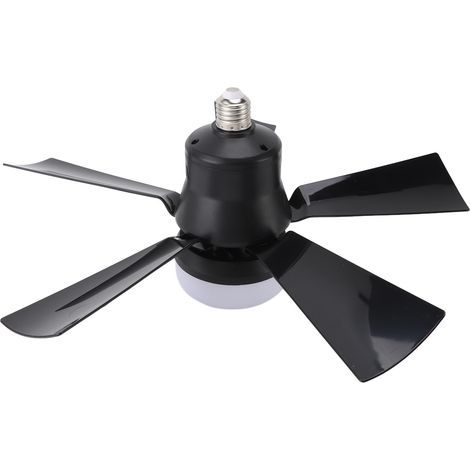15.7-inch screw-type ceiling fan with remote control, E26 base, dimmable lights, for garage, bathroom, bedroom, kitchen, black (1/5)