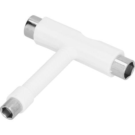 Outil de skate multifonction portable, kit de clés hexagonales en T, visserie blanche (1/5)