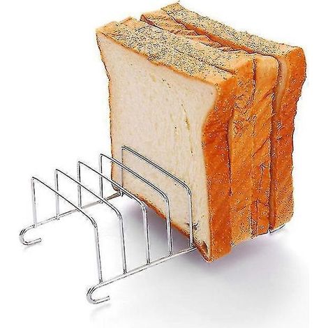 Porte-toasts en acier inoxydable, support à tranches de pain, étagère à pain de mie, rangement pour toasts - Design italien (1/3)