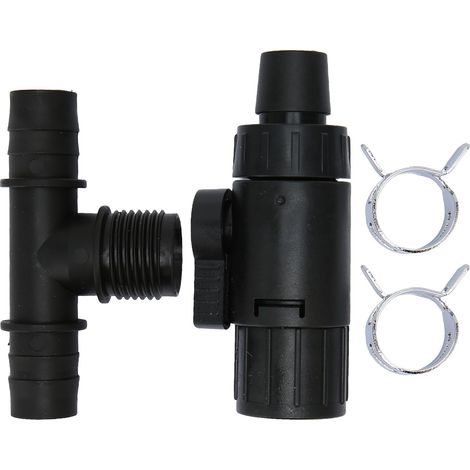 3-Wege-Aquarium-Wasserhahnadapter – Wasserwechselset – 16 mm / 0,6 Zoll – Düsenanschluss zum Wechseln des Aquarienwassers