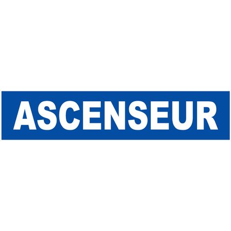 Panneau Ascenseur (texte) - Rigide 330x75mm - 4120058