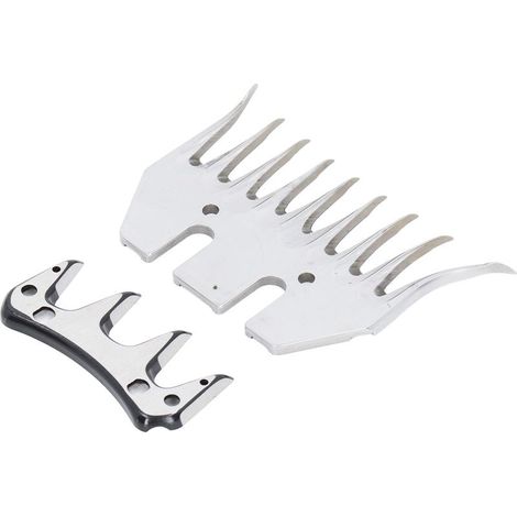 2 lames incurvées à 9 dents, lame de cisaille à moutons, pour laine dense, compatible avec cisailles électriques standard, usage professionnel et agricole (1/5)