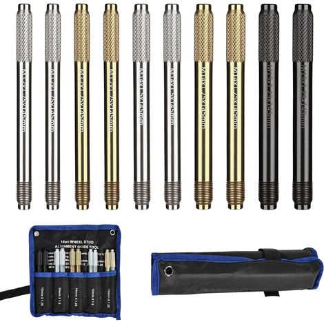 10-teiliges Motorrad-Reifenheber-Set, M12 x 1,25, M12 x 1,5, M14 x 1,25, M14 x 1,5, M15 x 1,25, Reifenheber für Autos, Motorräder, Fahrräder und Pkw (1/5)
