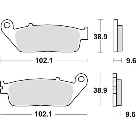 Pastillas de freno TRW ZF KH196 orgánicas para CBF 500 '13-, CBF 650 '14-, VT 750 97-14, CBF 1000 06-16, XLV 600 Transalp 94-96, delanteras