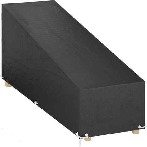 Housse/Revêtement pour chaise longue 12 œillets 205x75x40/70 cm polyéthylène BGT39646 (1/5)