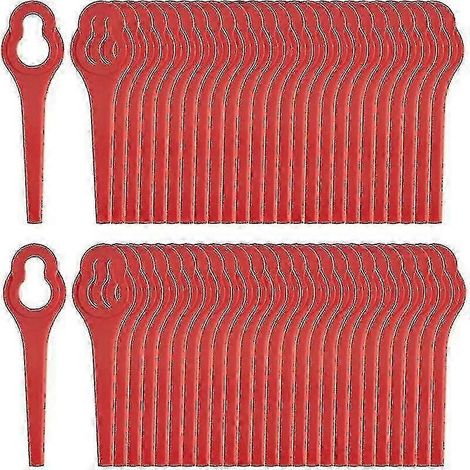50 lames de rechange pour coupe-bordures Ferrex Aldi FAR 20-i 20V/40V, en plastique, à tremper dans l'eau. (1/5)