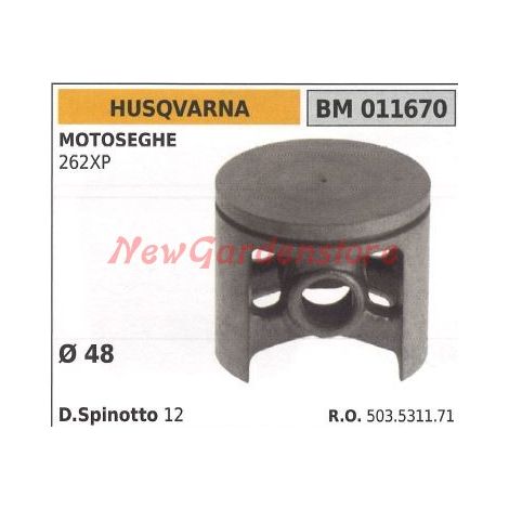 Pistone motosega 262 XP  Ø 48mm HUSQVARNA 011670