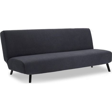 Copridivano elasticizzato, copridivano a 3 posti, copridivano letto regolabile in jacquard elastico (grigio, L)