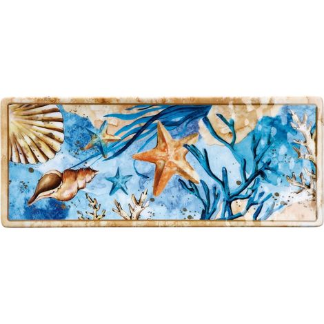 Regalo Italiano Vassoio Rettangolare Melamina Alyssa 27 x 11 Cm H 2 Cm Blu 1 Pz