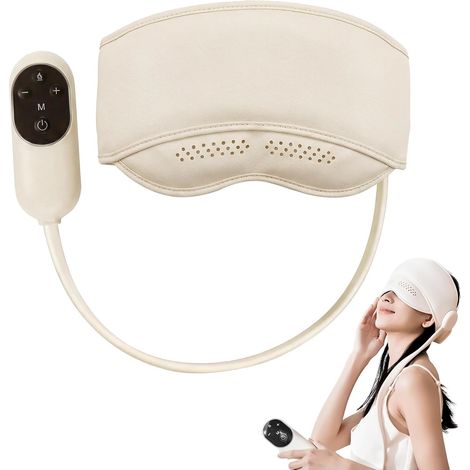 Massageur électrique pour les maux de tête, Massageur pour les yeux avec chaleur, Massage rechargeable pour la tête et les yeux pour le stress Relax, Fatigue