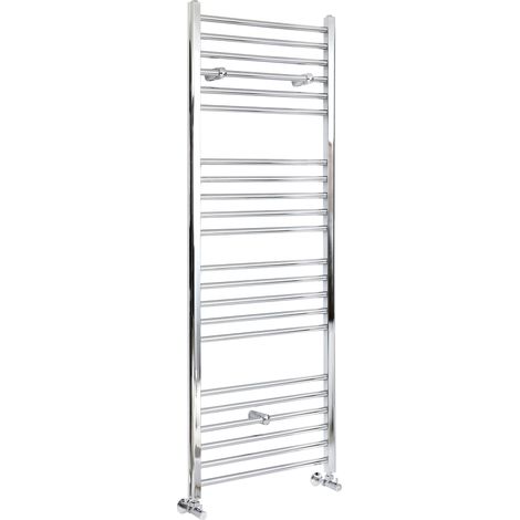 Milano Kent Chrome Straight Bar Heated Towel Rail Radiator - 1600mm x 600mm (1/4)