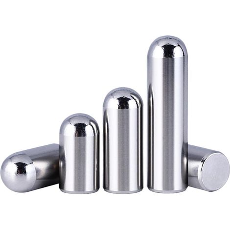 Goupille cylindrique à tête ronde en acier inoxydable 304, de (1/5)