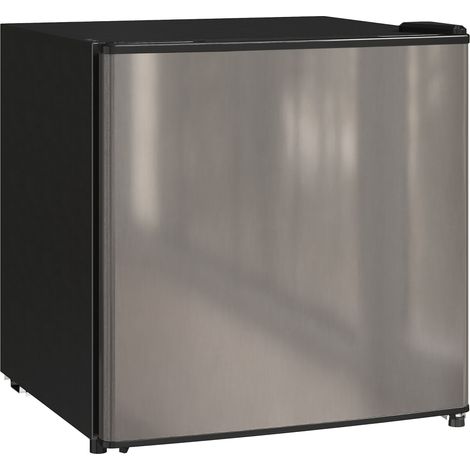 Petit réfrigérateur congélateur - HOMCOM - 46L - portes réversibles thermostats réglables - acier plastique - 48x44x49cm - argenté