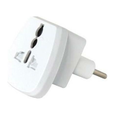 Adaptador universal V-TAC con enchufe 2P+T de 10 A, color blanco