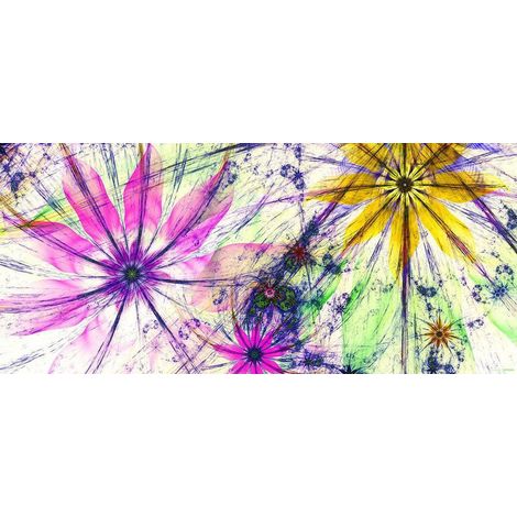 Flower silhonettes, photo murale, 202 x 90 cm, 1 part (1/2)