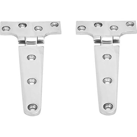 (151 75 4,5 mm) Lot de 2 charnières à volets en acier inoxydable épais de type T pour portails de jardin (1/5)