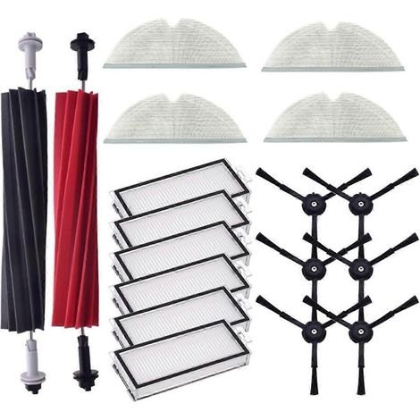 Lot de 18 lingettes filtrantes HEPA pour brosse latérale principale Roborock