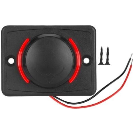 BUNTHAUS Chargeur de voiture double port USB 3,1 A DC12V/24V noir avec LED (rouge)