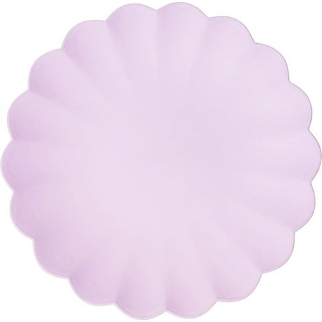 Platos de plástico Frill, 22 x 22 cm, color morado (1 paquete / 4 uds.)
