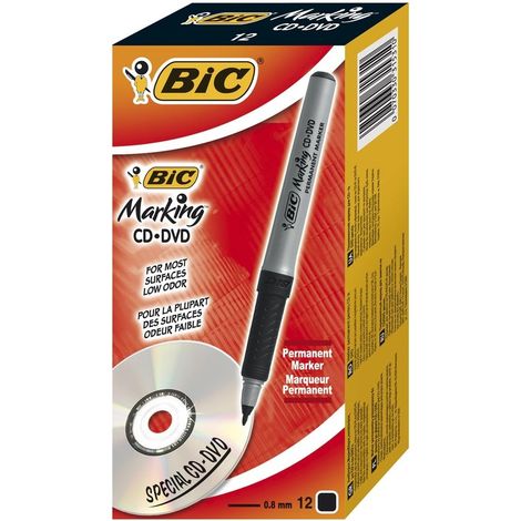 Segnalibri BIC per CD/DVD, neri (12 pezzi)