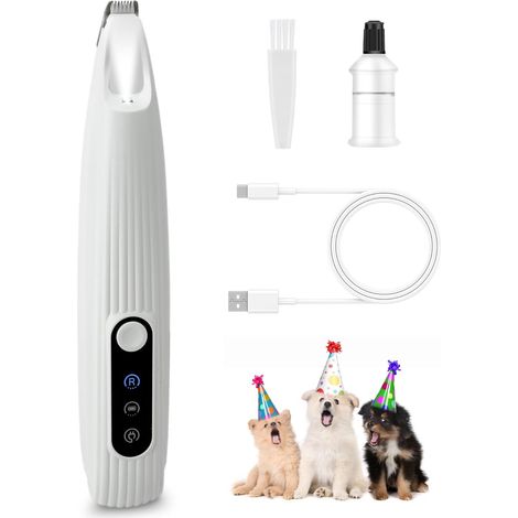 Coupe-griffes amélioré pour chiens et chats, avec lumière LED, écran intelligent et batterie rechargeable. Idéal pour la coupe des griffes, des yeux, des oreilles, du visage et du bas du corps.