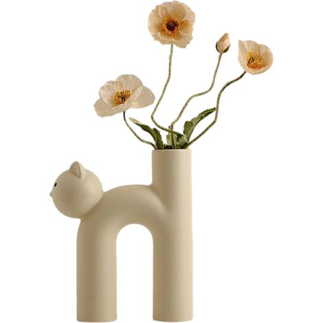 Vasi in ceramica, vasi per gattini, vasi a forma di gatto - 3