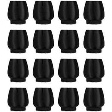 Lot de 16 protège-pieds de meubles en silicone, noirs.