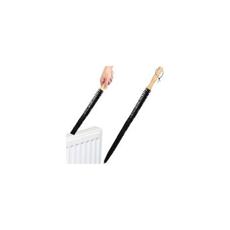 Brosse de nettoyage pour radiateur – Manche en bois antidérapant – Poils en nylon et tête en microfibre – Longueur 78 cm (1/5)