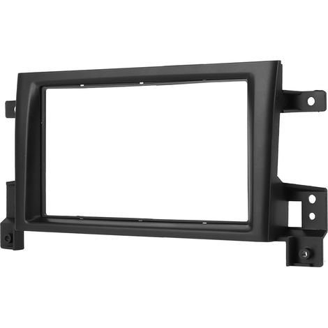 2 Din Autoradio GPS Cadre Tableau de Bord Garniture Kit Compatible Suzuki Grand Vitara 2005+ Noir (1/5)