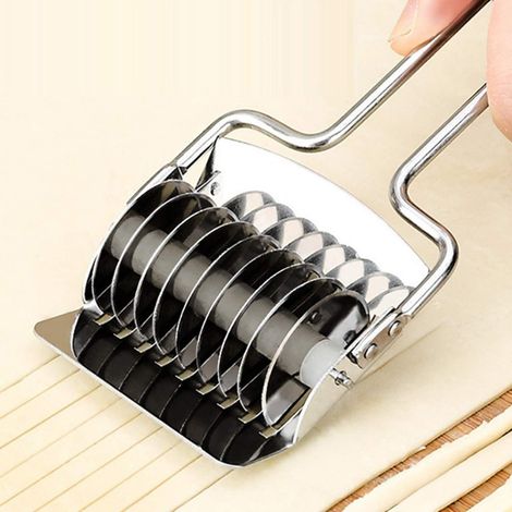 Macchina per la pasta, 4 pezzi, manuale, in acciaio inox, per la produzione di pasta all'aglio e pasta alla cipolla. (1/4)