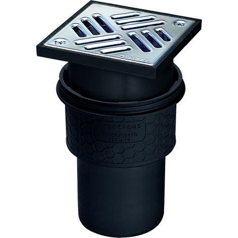 KESSEL-Scarico a pavimento/soffitto Practicus - DN 100, verticale, griglia a fessura, avvitato, 45210.11