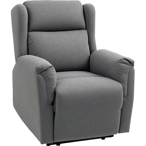 Fauteuil inclinable , fauteuil TV avec fonction inclinable, fauteuil TV à ressorts ensachés, fauteuil inclinable rembourré, fauteuil lounge supportant jusqu'à 150 kg pour salon, chambre, gris foncé