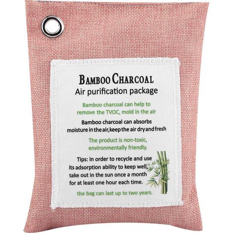 Sachets purificateurs d'air au charbon de bambou, désodorisants pour voiture, roses (1/5)