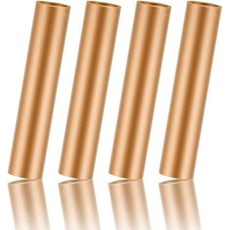 Copper Tube, 4pcs Pure Copper Round Tube, Hollow Copper Tube, 60×10mm Copper Connecting Tube, Inner Diameter 7mm, Good Conductivity, Suitable for Wire Connection (1/5)