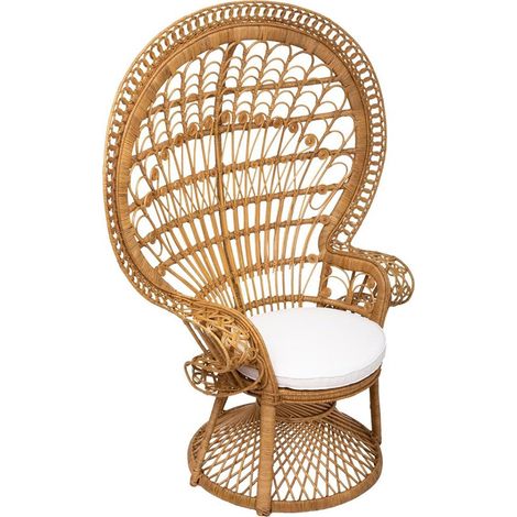 Fauteuil en rotin coloris naturel - L. 115 x P. 70 x H. 150 cm -PEGANE-