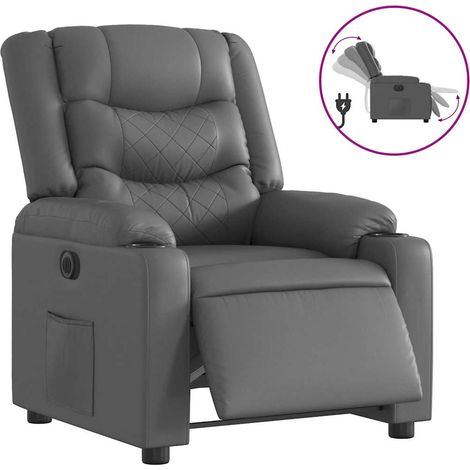 Maison Exclusive - Relaxsessel Elektrisch Grau Kunstleder