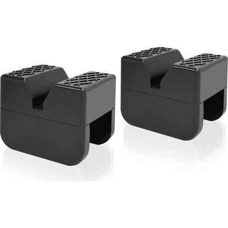 Soportes para gato, adaptador universal de goma para soporte de gato, protectores de soldadura de riel, paquete de 2 (1/5)