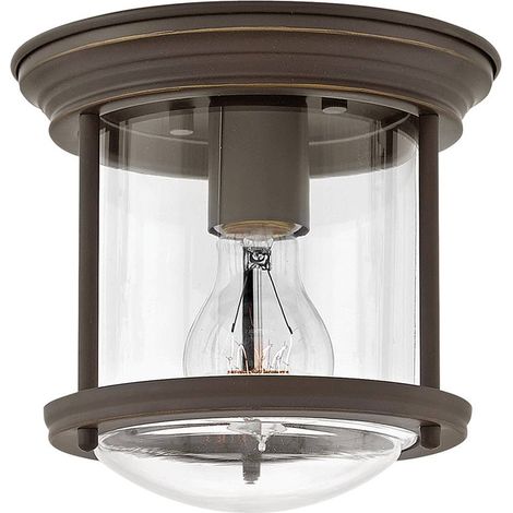 Hadrian Hinkley 1 Light Flush Mount Oil Rubbed Bronze mit Glas IP44 (1/4)