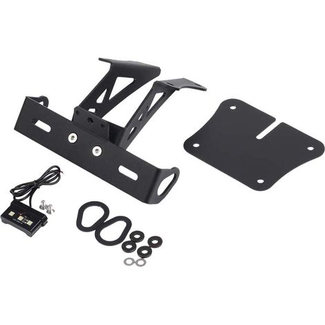Short rear license plate bracket with light for YAMAHA R25 and R3 motorcycles. (1/4)