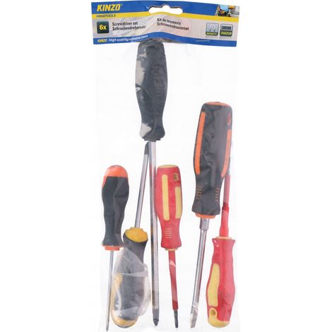 Set cacciaviti Kinzo 146508 6 pezzi piatti croce (1/3)