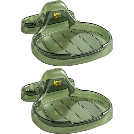 Support Pour Couvercles De Casserole - 18,5 X 14 X 6 Cm - En Polypropylène Et Polystyrène - Pour Cuisine Domestique - Lot De 2 (1/5)