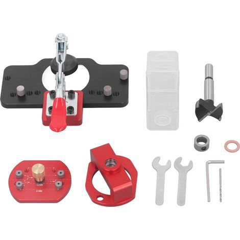 Adjustable drilling template for 35mm concealed aluminum alloy hinges, for cupboard and wardrobe doors. (1/5)