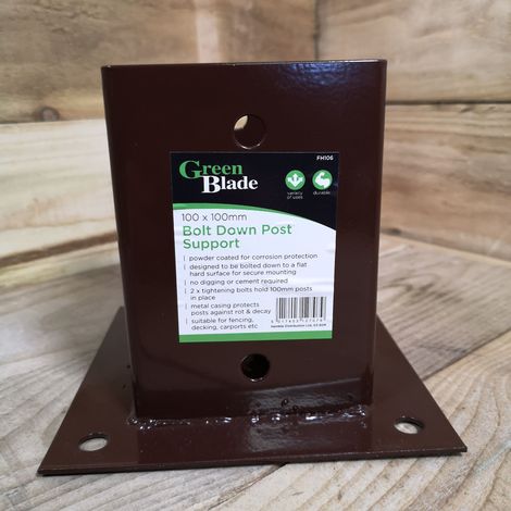 100mm x 100mm (4 x 4) Metal Garden Fence Post Holder / Spike (1/3)