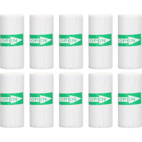 Rouleaux d'étiquettes autocollantes 57x25mm pour imprimante thermique - 10 rouleaux papier blanc pour reçus (1/5)
