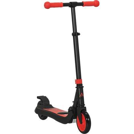 Monopattino Elettrico Pieghevole per Bambini 6+ Anni ad Altezza Regolabile, 71x36.5x75-80 cm, Nero e Rosso